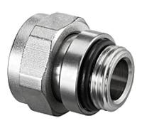 Oventrop vis match0 1019372 G 3/4 ÜMxG 2000 / 2 AG, auto-obturant, avec joint torique, laiton nickelé