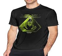 Over-Kill Band T-Shirts Men's Tops Short-Sleeve Crewneck Cotton Tees Black L