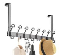 Over The Door Bath Towel Rack | Innovative Dome Shape Heavy Duty Over The Door Rack | Rounded Top Design Tools-Free Installation Space-Saving Bracket For Living Room, Bathroom, Bedroom, Kitchen