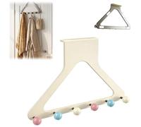 Over-the-Door Hanger Organizer,Over-The-Door Hanger Rack for Coat Hat Scarf Towels,Multi-Purpose Heavy Duty Doors Hanger Rack with 6 Hooks for Bedroom, Bathroom,and Entryway (Colourful 1)