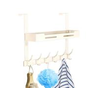 Over The Door Hooks - 2 Layer Heavy Duty Hanger, Rustproof Closet Rack | Over The Door Hooks 2 Layer Heavy Duty Rustproof No Drill Hanger Black Metal Bathroom Closet Storage Organizer