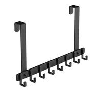 Over The Door Hooks - Long 8 Hooks Over Door Towel Rack | Stable Load-Bearing Over Door Hanger | Rack de porte Hangable | Porte crochet de porte pour salle de bain | Manteau Hooks For Hanging Clothes