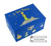 Over the rainbow - Boîte à musique / coffret musical / boîte à bijoux musicale en bois avec Le petit prince et le renard tournants.