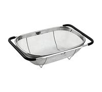 Over The Sink Strainer - Large Stainless Steel Fine Mesh Washing Sifter | Pasta Strainer Kitchen Colander for Food Vegetable Berry Pasta Home Apartment Farmhouse RV
