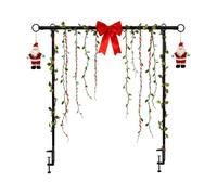 Over the Table Rod Stand - Party Banner Holder for Table Decor | Adjustable Frame with Clamps, Christmas Birthday Wedding Garland Balloon Photoshoot Prop for Studio Catering Entryway, 250x120cm Metal