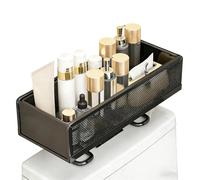 Over The Toilet Shelf - Space Saving No Drill Metal | Bathroom Stand Over Toilet Storage Shelves For Home Restroom Kitchen Laundry Room Paper Towels Toothbrush Shower Gel