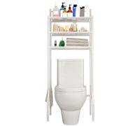 Over Toilet Storage - 3-Tier Space Saving Metal Rack for Bathroom Organization, Small Apartment Dorm Restroom with Shelf Function, Storages Organizer for Shampoo Towels Bathrobe Body Wash