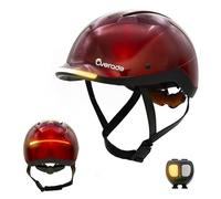 Casque vélo Overade Life Ruby LED Rouge