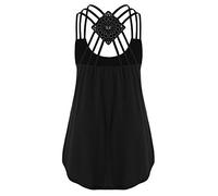 OverDose Soldes Débardeur Grande Taille Femme Col V sans Manches T-Shirt Mode Imprimé Casual Tops