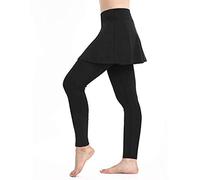 OverDose Soldes Jupe de Sport Femme Legging Long Taille Haute Pantalons Yoga Slim Jambières Stretch Décontractée Tennis Jogging Sports