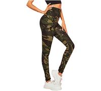 OverDose Soldes Legging avec Imprimé Camouflage pour Femmes Taille Haute Skinny Pantalon de Sport Sexy Slim Trousers pour Fitness/Yoga/Jogging