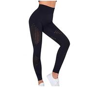 OverDose Soldes Legging en Dentelle Femmes Grande Taille Pantalon Sexy Taille Haute Slim Yoga Jambières de Sport Skinny Fitness Stretch Trousers