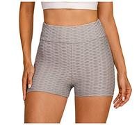 OverDose Soldes Legging Short Femme Sexy Shorts de Yoga Taille Haute Mode Short de Sport Danse Elastique Courts pour Fitness Jogging Gym