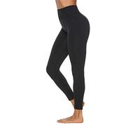 OverDose Soldes Leggings Sport Femme Skinny Taille Haute Couleur Unie Pantalon de Yoga Longue Confortable Slim Fitness Trousers Pants