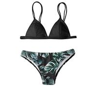 OverDose Soldes Maillot de Bain 2 Pièces Femme Brésilien Motif Imprimé Floral, Sexy Push Up Bodysuit Beachwear Plage