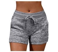 OverDose Soldes Short de Sport Grande Taille Femme Taille Haute Pantalon de Yoga Été Mode Elastique Fitness Jogging Pantalon Court