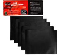 OVERGRILL 5x tapis de cuisson BBQ : Cuisson indirecte jusqu'à 260 degrés avec les tapis de cuisson - Tapis de cuisson pour gril à gaz, tapis de cuisson pour charbon de bois, four, fumoir et autres - B