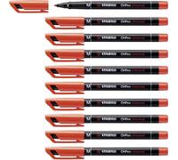 Overhead Pen - STABILO OHPen universal - Permanent Medium - Pack of 10 - red Per