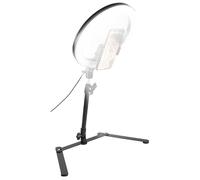 Overhead Phone Mount - 30cm Metal Adjustable Recording Stand with Ring Light | Desktop Tripod Holder for Live Streaming Filming Photography Video Calls Cooking Tutorials Content Creation