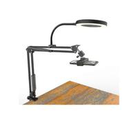 Overhead Phone Mount with Ring Light, Flexible Articulating Phone Arm Stand Compatible with Iphone, Logitech Webcam, Desk Tripod for Youtube Live Stre