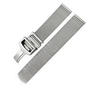 Overhil1s 19mm 20mm 21mm 22mm Fine Classic Mesh Men's Replacement Stainless Steel Band, Quick Release Watch Bands for Men Women Replacement(22mm)