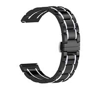 Overhil1s 20mm 22mm Bande de céramique de Luxe de 24mm de 24mm for Femmes Hommes Regardez des Sangles de Remplacement Smart Watch Strap en céramique (Band Color : Black White, Band Width : 22mm)