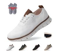 Overhil1s Chaussures Wearbreeze for Hommes, Chaussures orthopédiques urbaines Ultra Confortables, Chaussures de Marche décontractées en Maille Respirante(Blanc,43 EU)