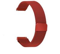 Overhil1s Stainless Steel Mesh Woven Magnetic Watch Band 10mm 12mm 14mm 16mm 18mm 20mm 22mm 24mm Quick Release Metal Strap Smartwatch Replacement Adjustable Wristband for Men Women(Red,24mm)