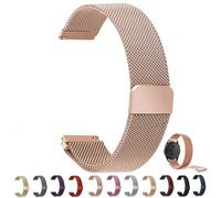 Overhil1s Stainless Steel Mesh Woven Magnetic Watch Band 10mm 12mm 14mm 16mm 18mm 20mm 22mm 24mm Quick Release Metal Strap Smartwatch Replacement Adjustable Wristband for Men Women(Rose gold,24mm)
