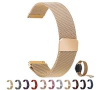Overhil1s Stainless Steel Mesh Woven Magnetic Watch Band 10mm 12mm 14mm 16mm 18mm 20mm 22mm 24mm Quick Release Metal Strap Smartwatch Replacement Adjustable Wristband for Men Women(Gold 2,16mm)