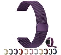 Overhil1s Stainless Steel Mesh Woven Magnetic Watch Band 10mm 12mm 14mm 16mm 18mm 20mm 22mm 24mm Quick Release Metal Strap Smartwatch Replacement Adjustable Wristband for Men Women(Purple,18mm)