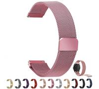 Overhil1s Stainless Steel Mesh Woven Magnetic Watch Band 10mm 12mm 14mm 16mm 18mm 20mm 22mm 24mm Quick Release Metal Strap Smartwatch Replacement Adjustable Wristband for Men Women(Pink,20mm)
