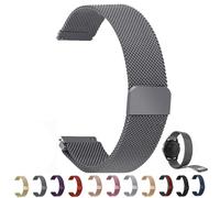 Overhil1s Stainless Steel Mesh Woven Magnetic Watch Band 10mm 12mm 14mm 16mm 18mm 20mm 22mm 24mm Quick Release Metal Strap Smartwatch Replacement Adjustable Wristband for Men Women(gris,20mm)