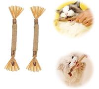 OVERJLDW Jouet à mâcher pour Chat en bâton de Vigne argentée Naturelle pour Le Nettoyage des Dents des Chatons, Augmente l'appétit, Calme l'anxiété du Chat, Jouets pour Chats d'intérieur