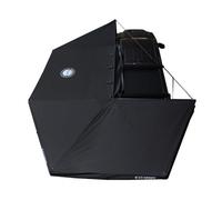Overland Vehicle Systems - XD Nomadic 270 - Auvent, lumières, occultant, kit mural, côté passager, corps noir, bordure noire et housse de voyage noire
