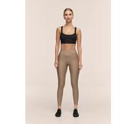 Overlap High Waist Tights - Light Khaki