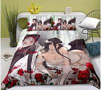Overlord Albedo Anime ensembles de literie dessin animé 3D imprimé Polyester tissu 1 housse de couette + 2 taie d'oreiller (pas de couette)