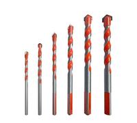 Overlord diamant Orange en alliage dur, 4/5/6/8/10/12mm, outil de perçage mural perforé for carreaux céramique, jeu forets 6 pièces