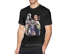 Overlord T Shirt Overlord Pleiades T-Shirt Short Sleeves Awesome Tee Shirt Basic Men Oversized Cotton Print Tshirt Black T-Shirts à Manches Courtes(Large)