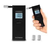 OVERMAX AD-05 - Éthylotest Electronique Alcootest - Professionnel - Capteur électrochimique - 3 embouchures - Ecran LCD