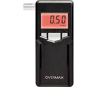 OVERMAX AD-06 Alkomat Professional Capteur électrochimique Platine, précision jusqu'à 0,05, Plage de 0,00 ‰ à 4,00 ‰, 10 Embouts buccaux Inclus, 2 Piles AA
