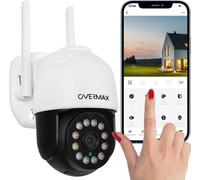 Overmax Camspot 4.95 Kit caméra de surveillance, Caméra PTZ Smart Wi-Fi, Câble d'alimentation avec adaptateur, Kit de montage, 2560 x 1440 QHD/2.5K vidéo - Blanc