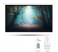 OVERMAX Écran de Projection Suspendu Automatique 120”, Format d'image 16:9, Dimensions 266 x 149cm, enroulement d'écran électrique Automatique, Longueur d'écran réglable, boîtier en métal