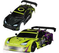 Overmax X-Drifty Voiture RC télécommandée 1:16, Voiture de Drift 20 km/h, 4 Roues motrices, portée jusqu'à 80 m, 2 Batteries 500 mAh, carrosserie Interchangeable, 2 Jeux de pneus