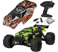 Overmax X-Monster 3.0 RC Auto 1:18, jusqu'à 30 km/h, 4x4 Tout-Terrain, Monster Truck Tout-Terrain, 2 Batteries pour jusqu'à 40 Min, portée jusqu'à 100 m, carrosserie Interchangeable