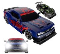OVERMAX X-OVERSLIDE Voiture RC Drift Télécommandée, Voiture pour Enfants 8+, 1:16, 20 km/h Portée jusqu'à 80 m, 4WD, 2 Batteries 500 mAh, Roues et Obstacles, Boîtier Supplémentaire