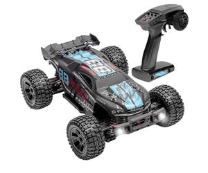 Overmax X- Stable Voiture télécommandée 4WD 1:10 Tout-Terrain 35 km/h 2,4 GHz RC Monster Truck 40 Min avec 2 Batteries, entraînement en métal, capteur d'huile, LED, pour Enfants de 8 Ans et Plus et
