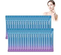 Overnight Facial Mask, Night Mask Masque Facial de Nuit, Masque de Soin Pendant la Nuit Crème de Nuit Hydratation Intense Raffermissement Uniforme éclaircissement (40pcs, Acide Hyaluronique)