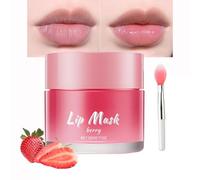 Overnight Lip Mask Lip Butter Balm: 24hrs Hydrating Repair Treatment Lip Sleeping Mask-Shea Cocoa Seed Butter/Olive Oil/Beeswax for Chapped Dry Lips Care/Moisturizer - Fade Lip Lines