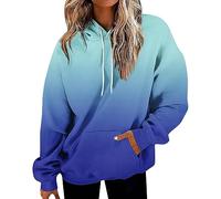 Oversize Sweat À Capuche Femme Décontracté Batik Sweatshirts avec Poches Surdimensionnés À Manches Longues Hoodies Automne Et Hiver Sport Pull Grande Taille Ample Sweat-Shirt Streetwear